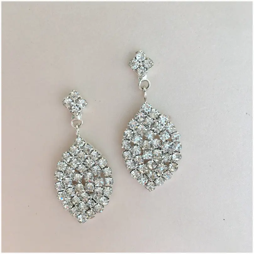 [EAJ3055] Aretes hoja de diamantes
