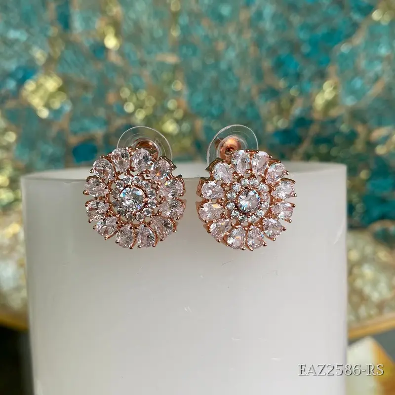 Arete corto en rosa
