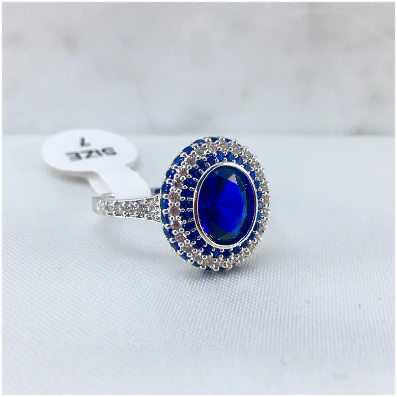 [RGZ006-7] Anillo zirconia color zafiro