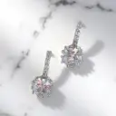 Arete corto broche de presión