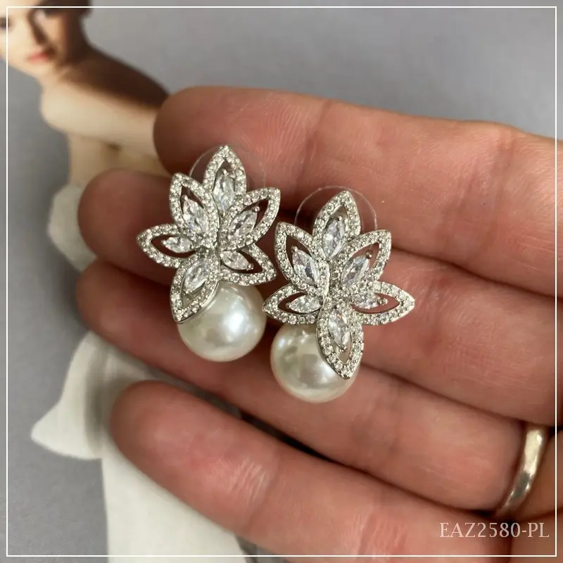 [EAZ2580] Arete de perla corto