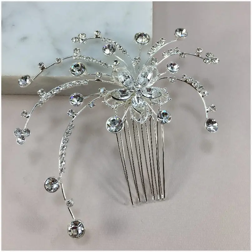 Peineta destellos de cristal