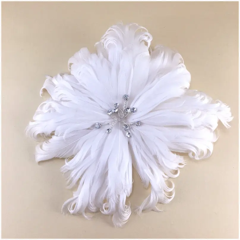 [FLH4013] Tocado en pluma ivory