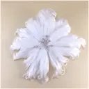 Tocado en pluma ivory