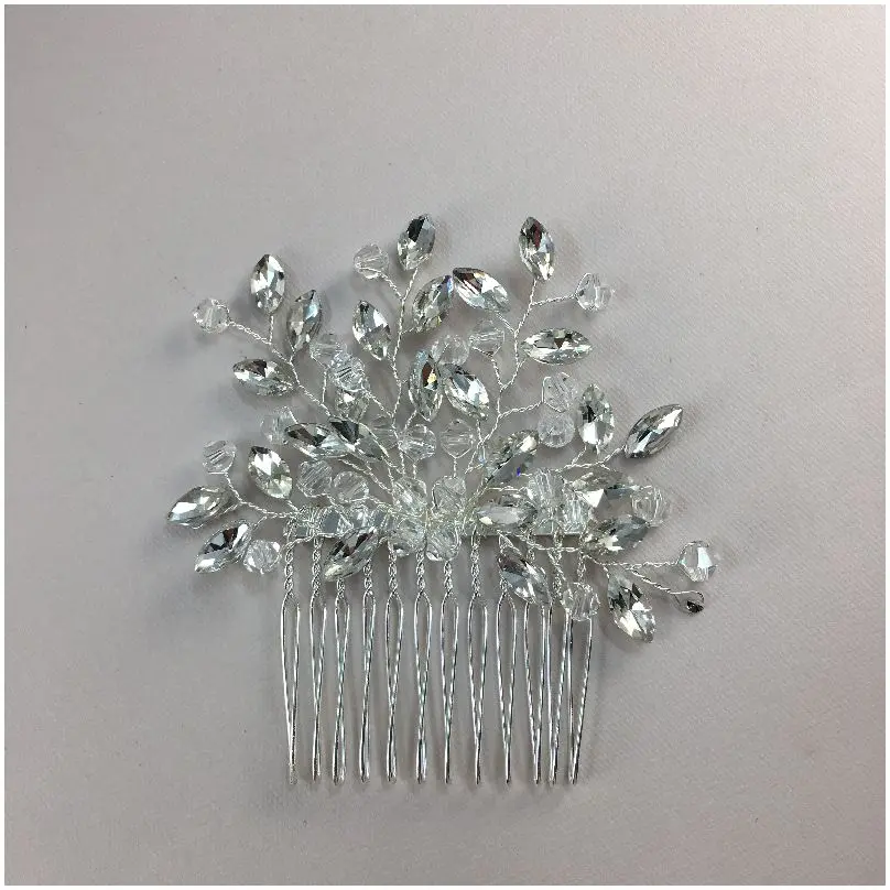 [HCN2411] Peineta pequeña con ramas de cristal