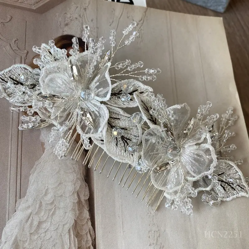 [HCN2251] Peineta elegante de flores blancas