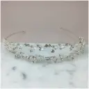 Tiara doble con combinación de cristales 