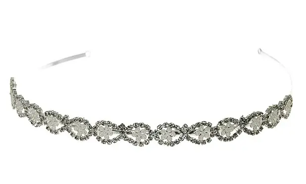 [HBJ3014] Tiara fina con óvalos y perlas centrales 