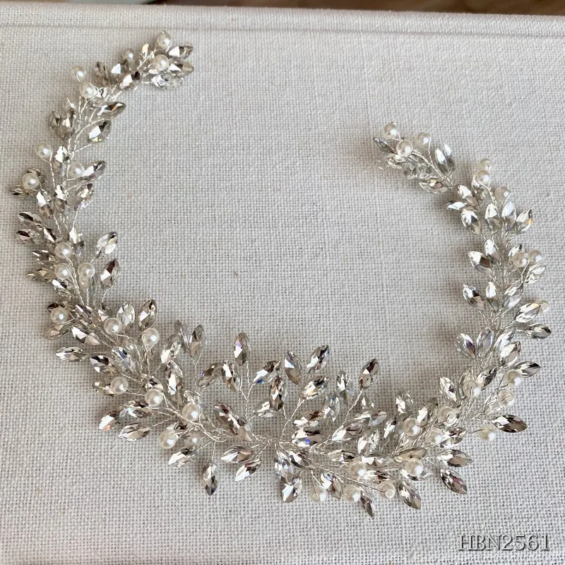 [HBN2561] Bandita flexible de cristal y perla