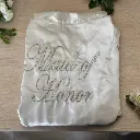 Bata de satín bordada "Maid of Honor"