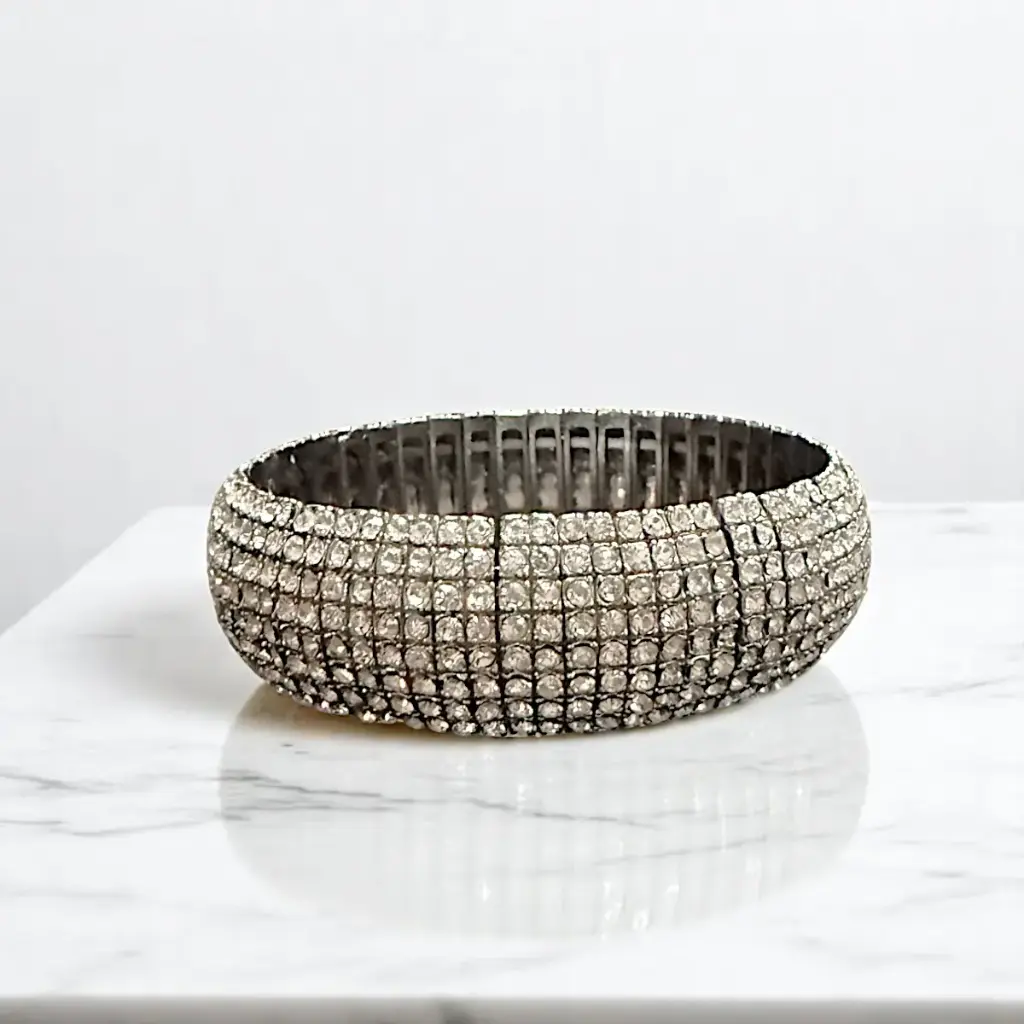 Pulsera zirconia plateada