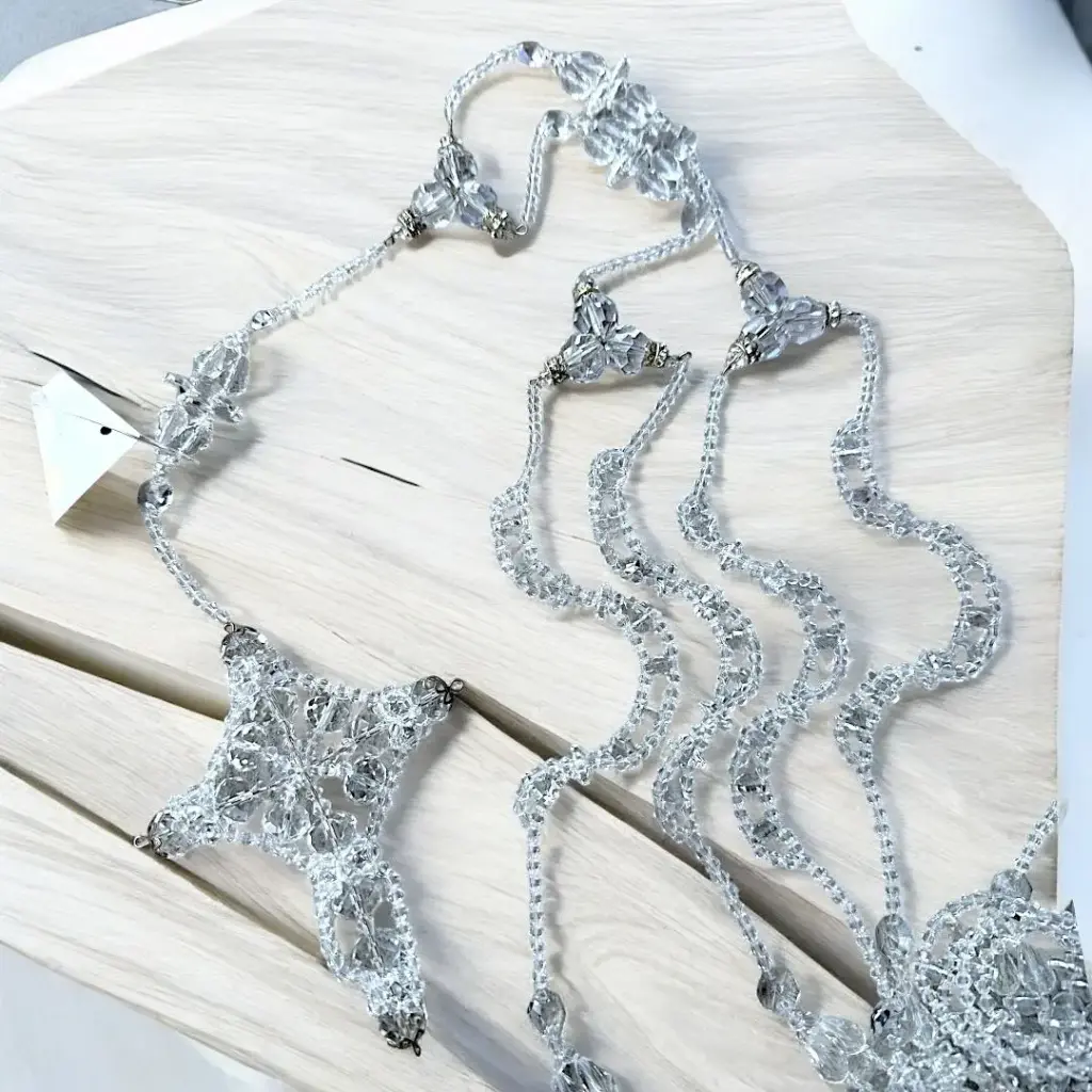 [LZN0112] Lazo cristal tejido escaleras al Cielo delgado