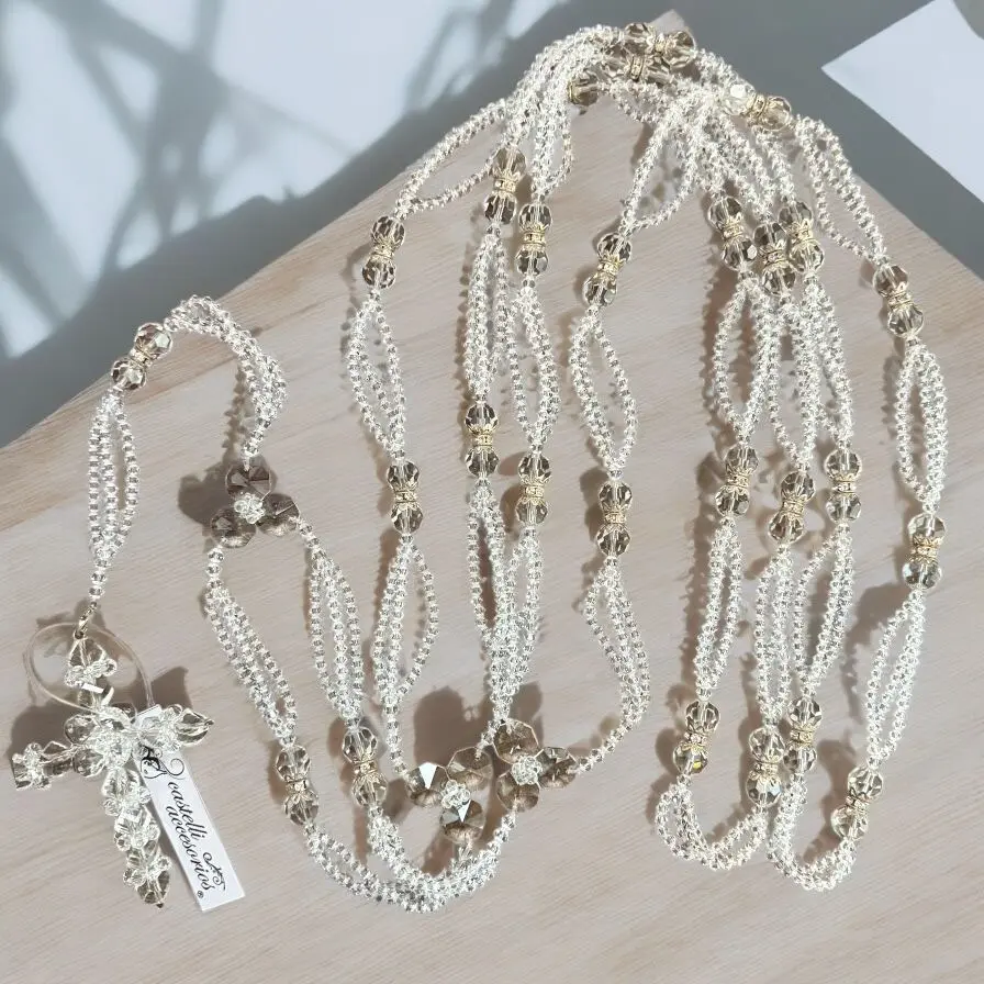 [LZN0127] Lazo de cuerda de tres hilos en cristal