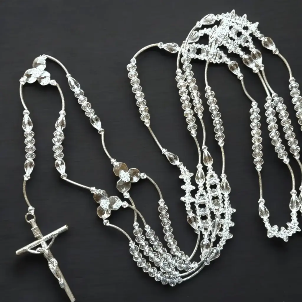 [LZN0118-DO] Lazo de cristal sencillo (Dorado)