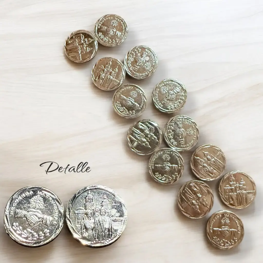 [ARRAS-ECO-MANOSYNOVIOS-PL] Arras de aleación en tono plateado