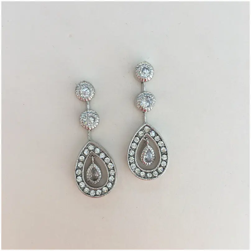 [EAZ1131] Arete zirconia estilo Victoriano