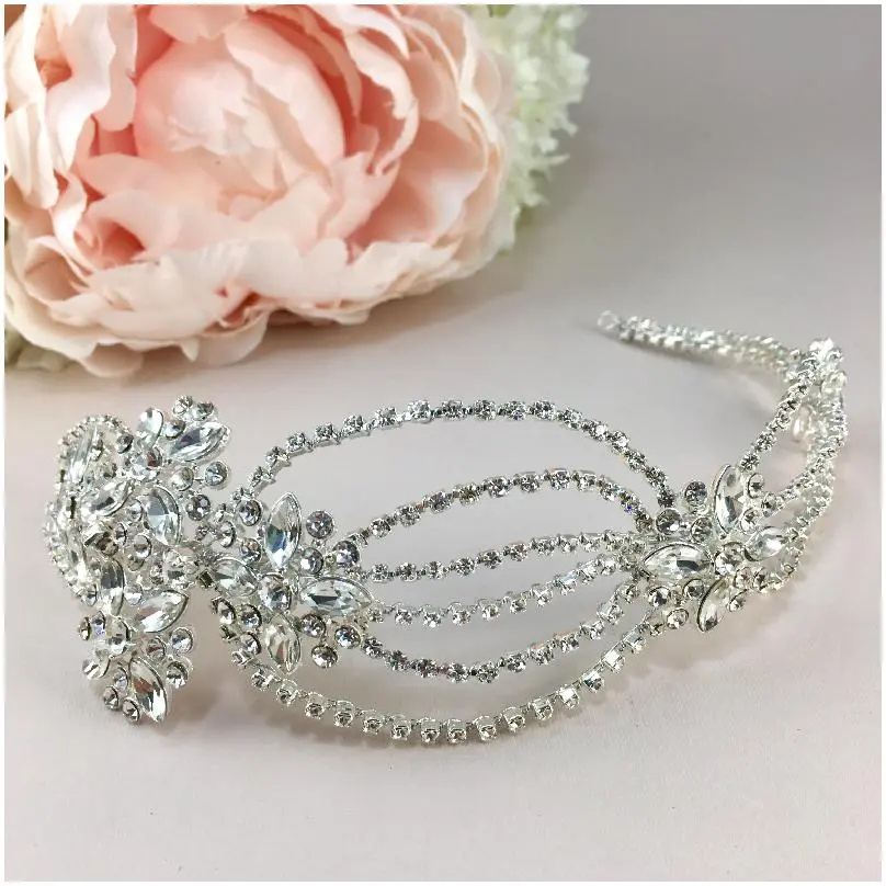 [HBH4047] Banda flexible triple de diamantes