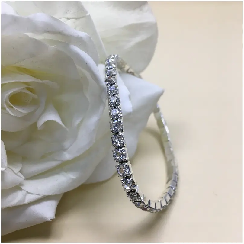 [BRJ3119] Pulsera sencilla cristales