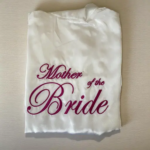 Bata de satín bordada "Mother of the Bride"